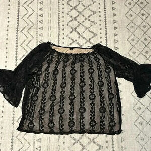 New Direction Blouse Lace W/ Tank Lining NWT Size 2X